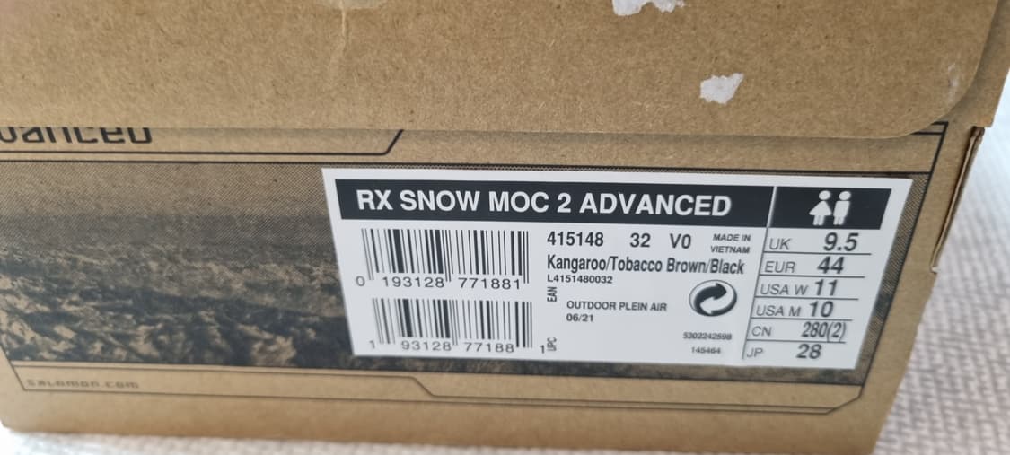 살로몬 rx 스노우 모크 2 캥거루 280 상품이미지6