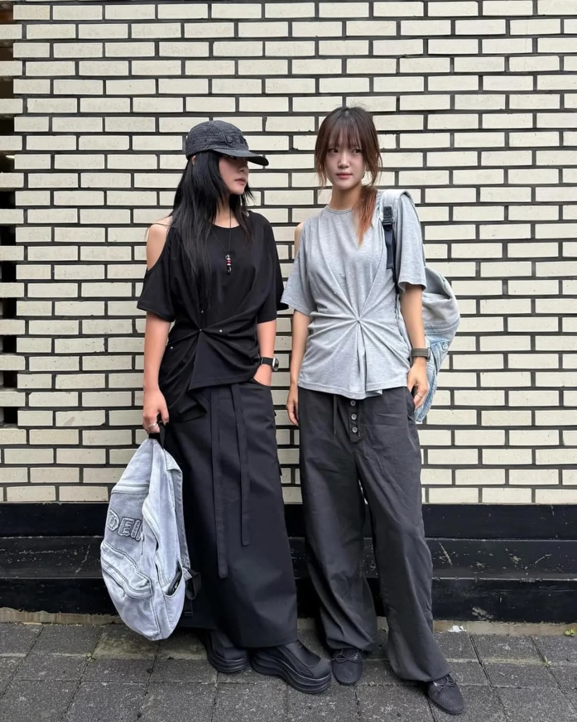 (미개봉) 다이닛 로고 데님 백팩 화이트 상품이미지2