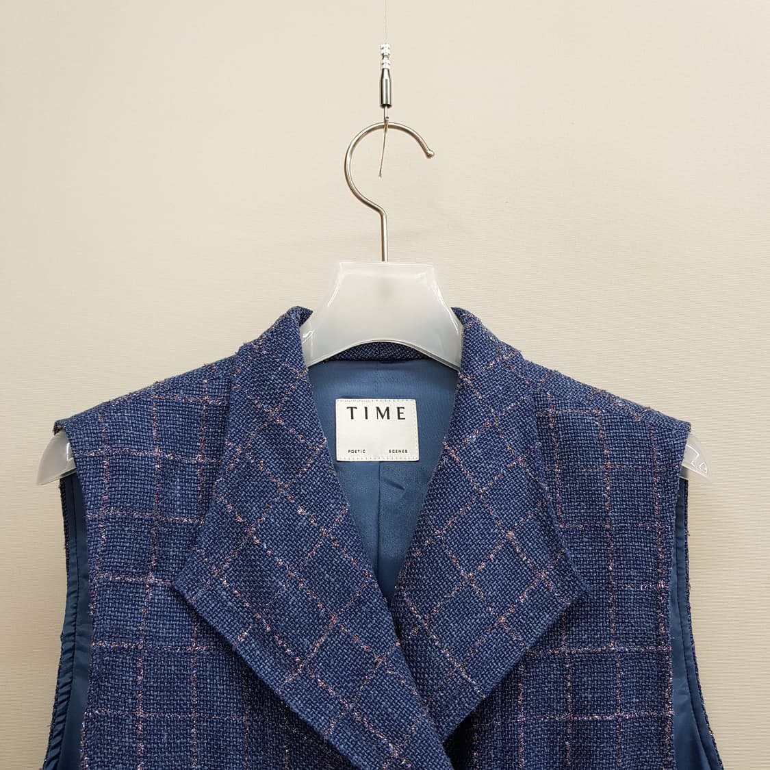 한섬 타임 2020 트위드 플리츠 디테일 베스트 F사이즈 상품이미지2