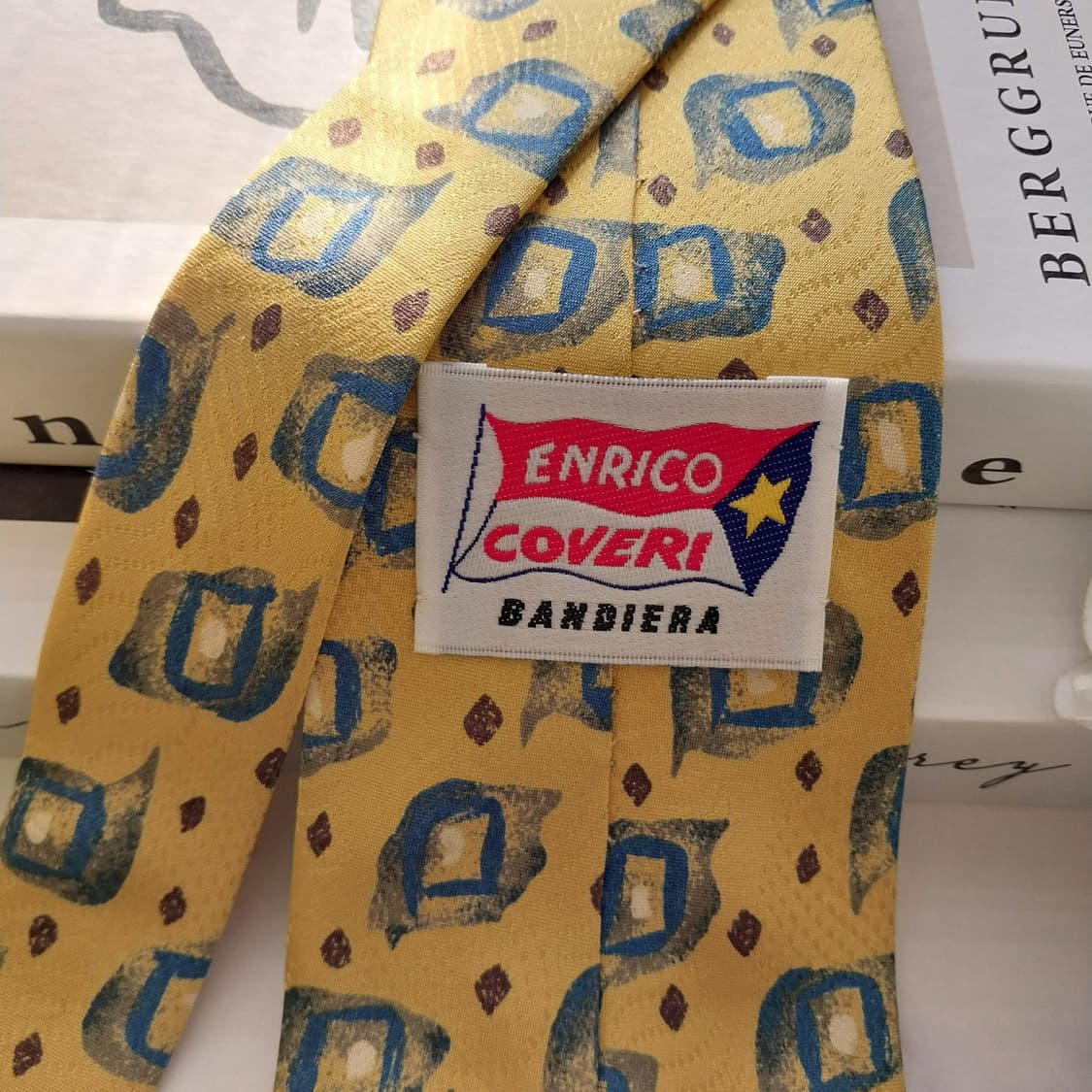 엔리코 코베리 실크 옐로우 패턴 넥타이 10cm A+등급 K1327
 상품이미지7