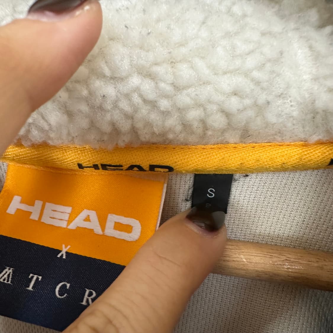   헤드 공용 뽀글이 도톰한 후드집업 자켓 S 상품이미지9