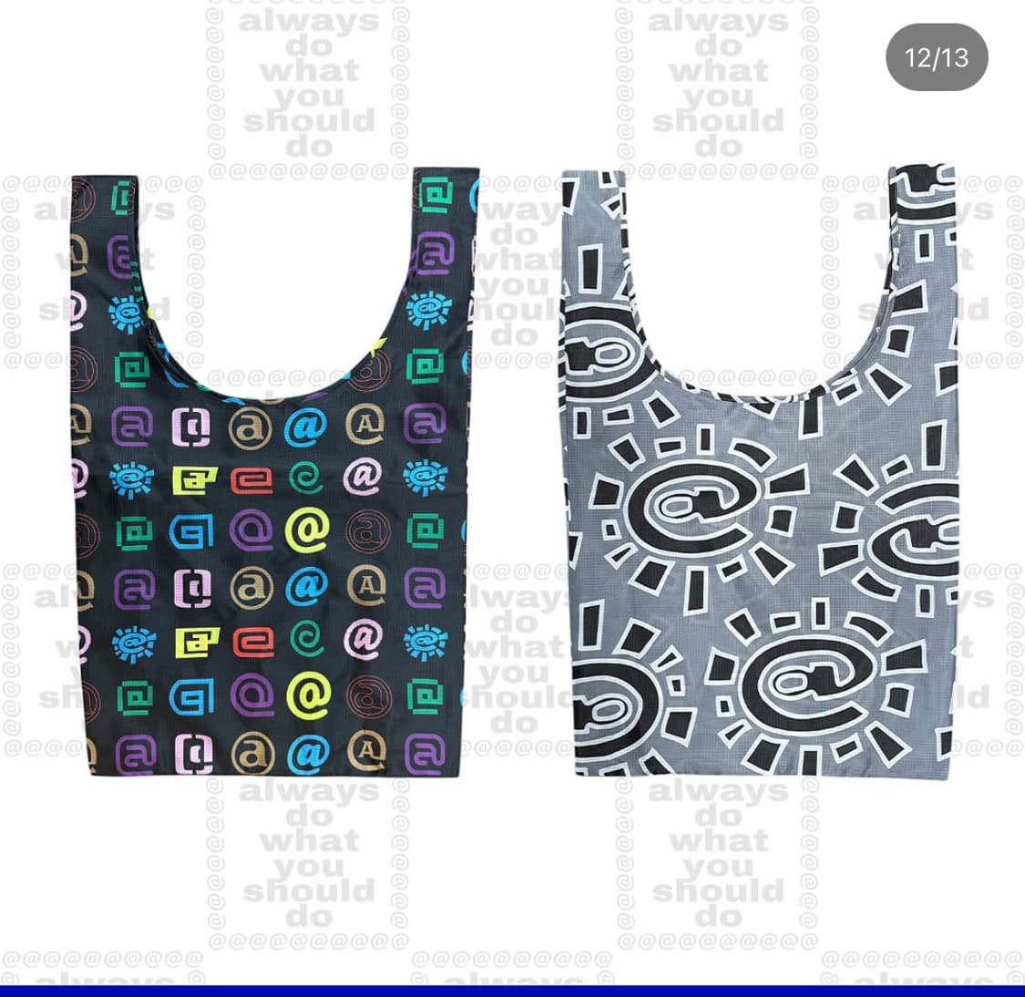Always do what you should do 에코백 그레이 상품이미지1