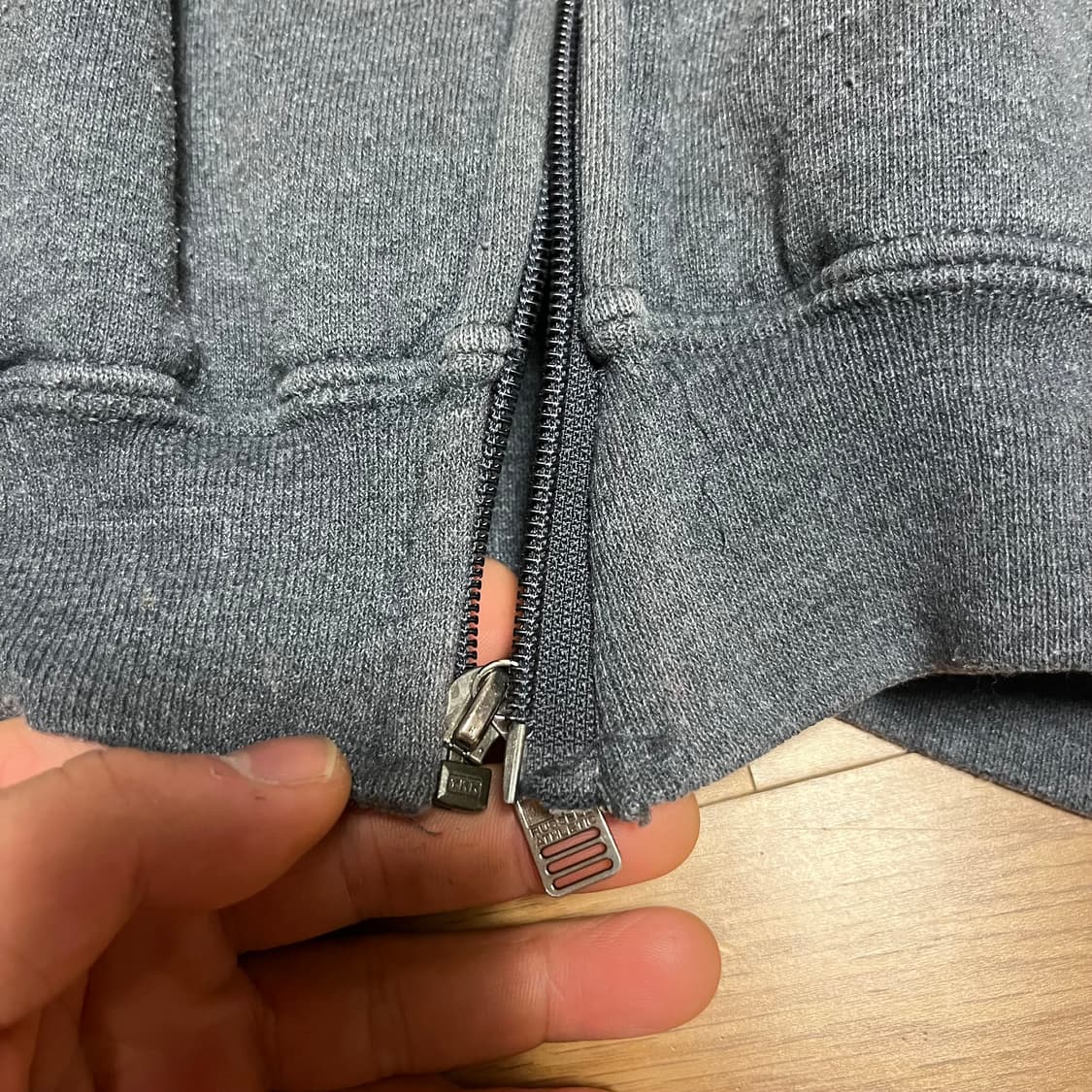 [XL] 90s 빈티지 러셀 후드집업 다크 그레이 상품이미지4