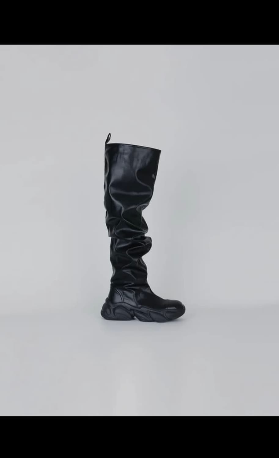 LEEY 엘이이와이 플랫폼 니하이 부츠 싸이하이부츠 슬라우치부츠 상품이미지2