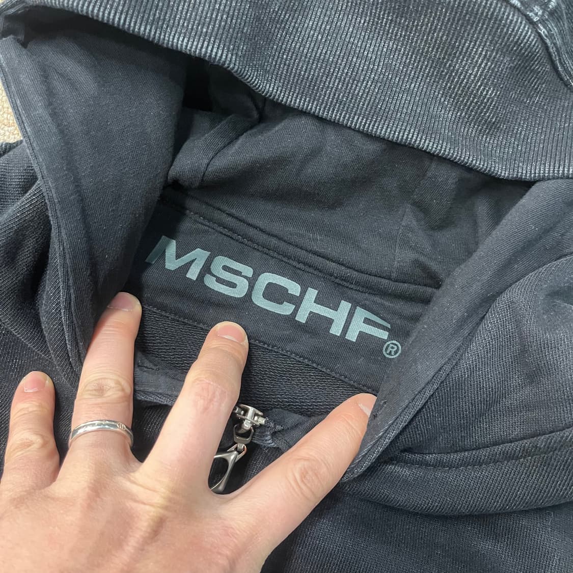 미스치프 빅포켓 워시드 투웨이 후드집업 상품이미지6