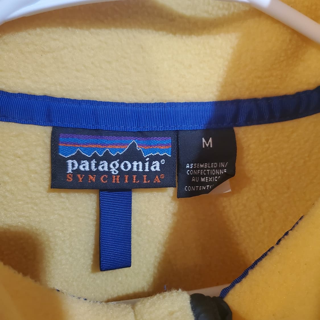 99FW 파타고니아 빈티지 신칠라 스냅-T 옐로우 블랙 플리스 상품이미지3