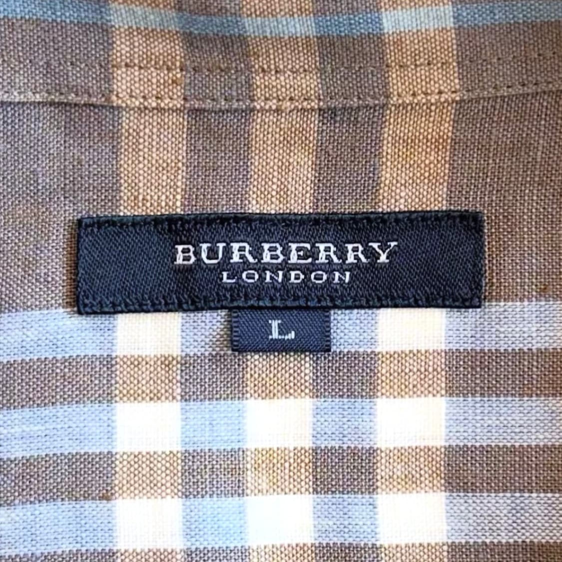 버버리 100% 린넨 노바 체크 셔츠 상품이미지7