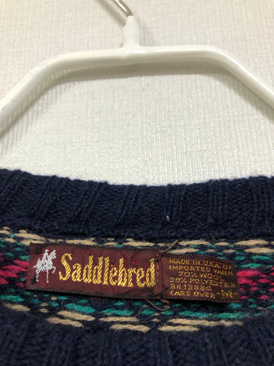 미국 usa) Saddlebred 울혼방 페어아일 에스닉패턴 니트 스웨터 상품이미지9