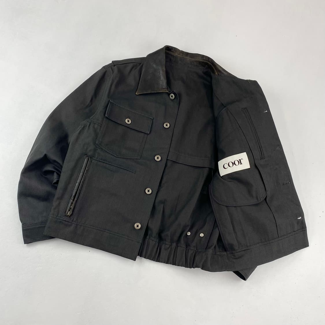 쿠어 레더 패치 워크 필드 자켓 (110) 상품이미지1