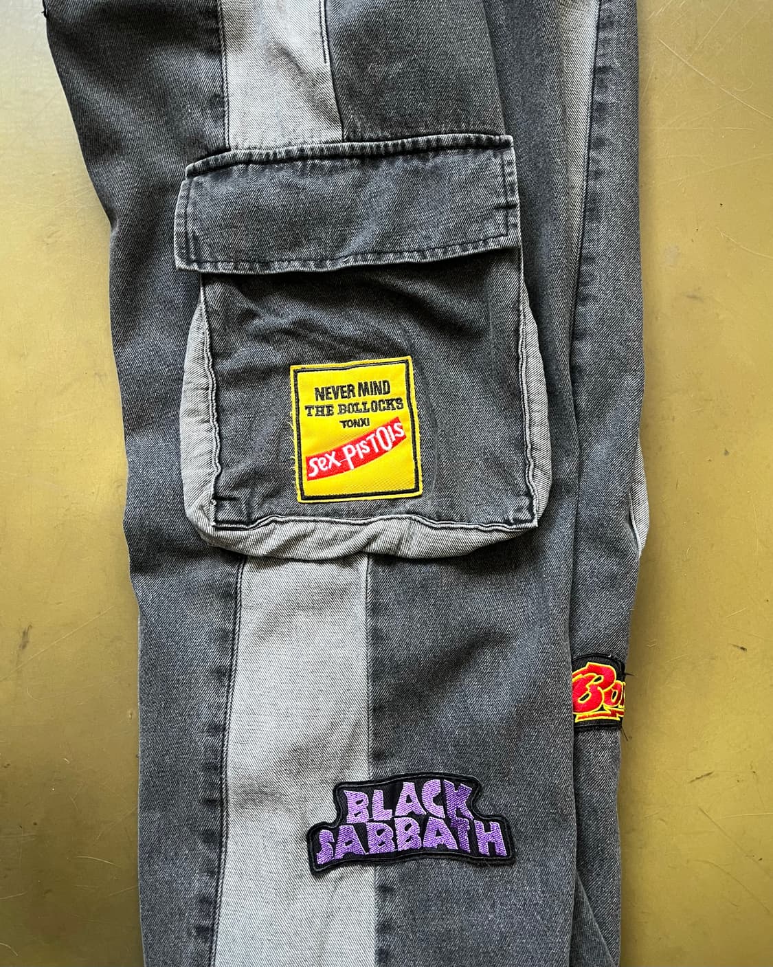 Japanese Vintage Band Patch Denim Pants 상품이미지5