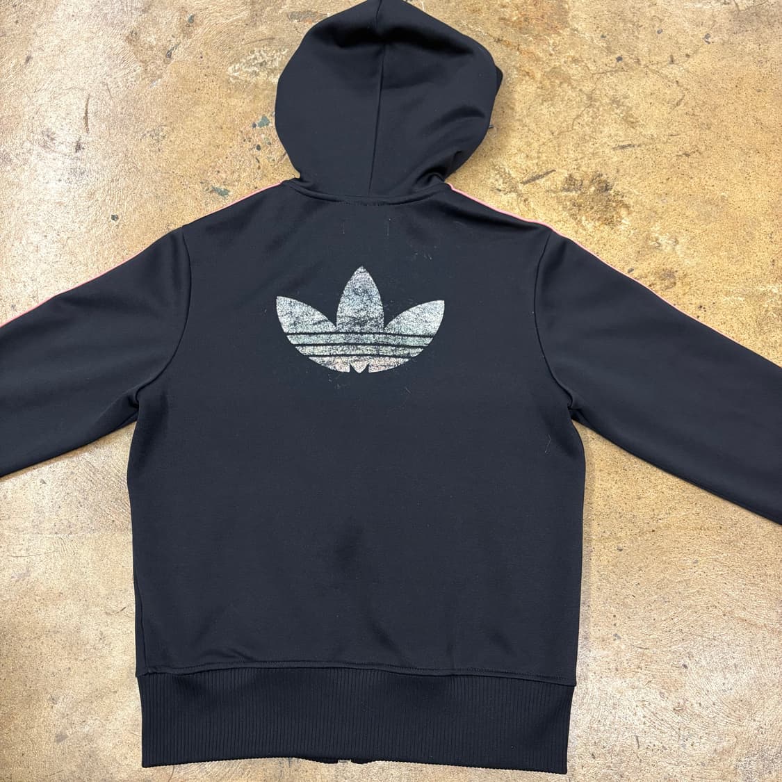 [정품/90] 아디다스 파이어버드 블랙 핑크 삼선 후드 집업 b18 상품이미지5