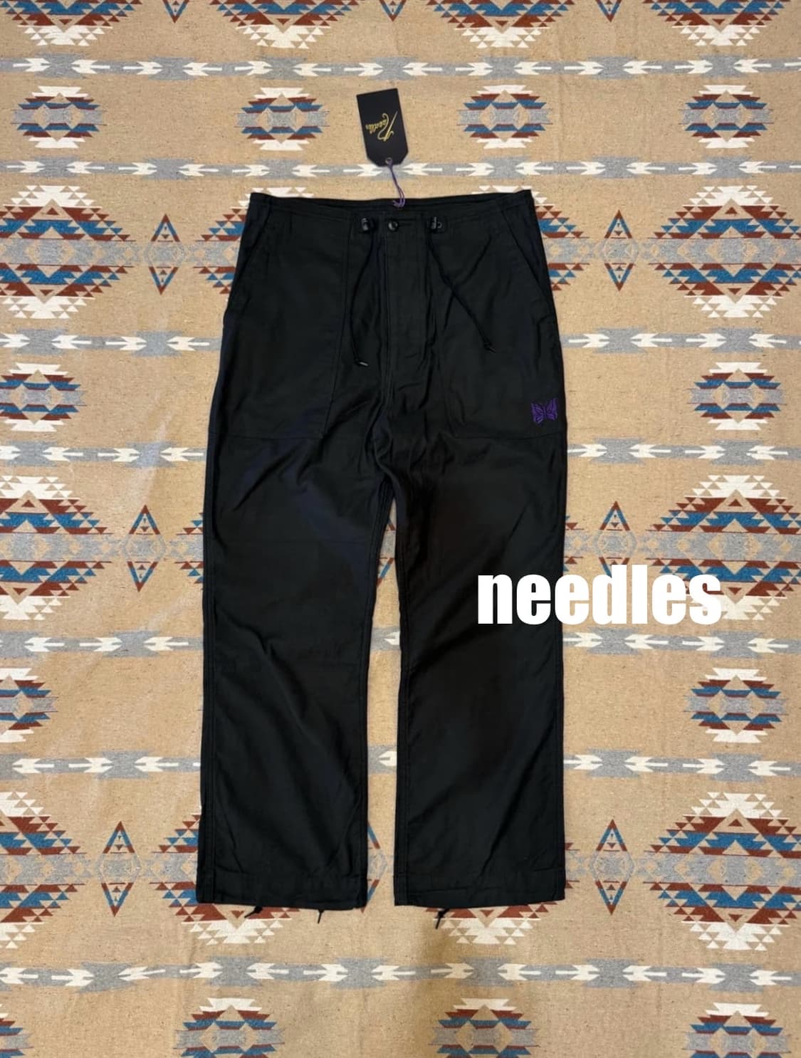 [S] 니들스 스트링 퍼티그 팬츠 블랙 상품이미지1