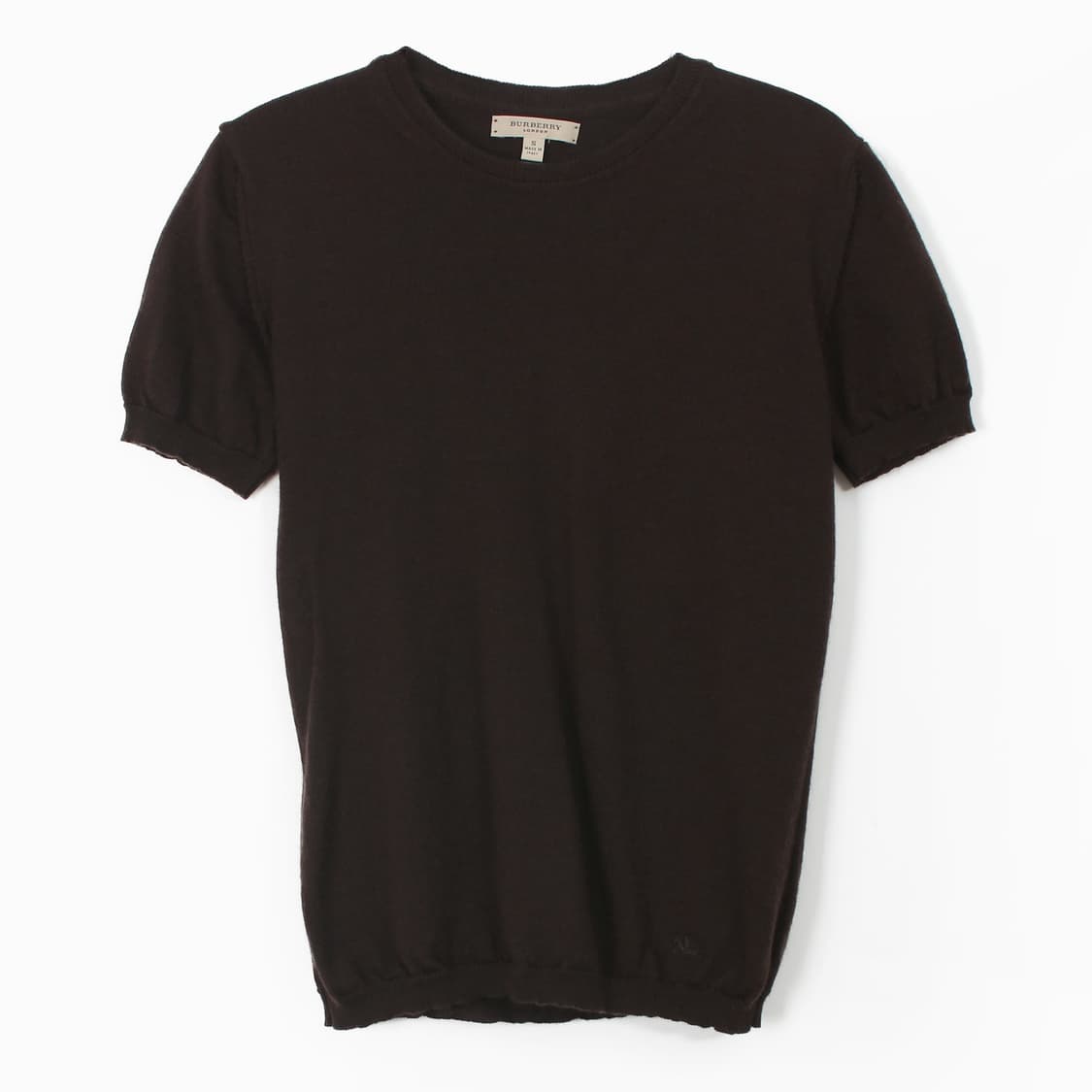 버버리 빈티지 울 로고 니트 반팔 티셔츠 상품이미지1