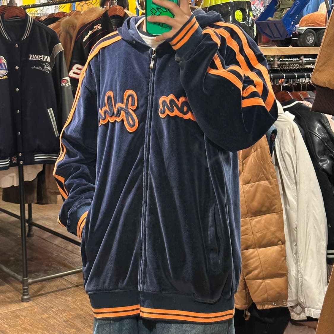 [HI] 빈티지 후리스집업 네이비 상품이미지3