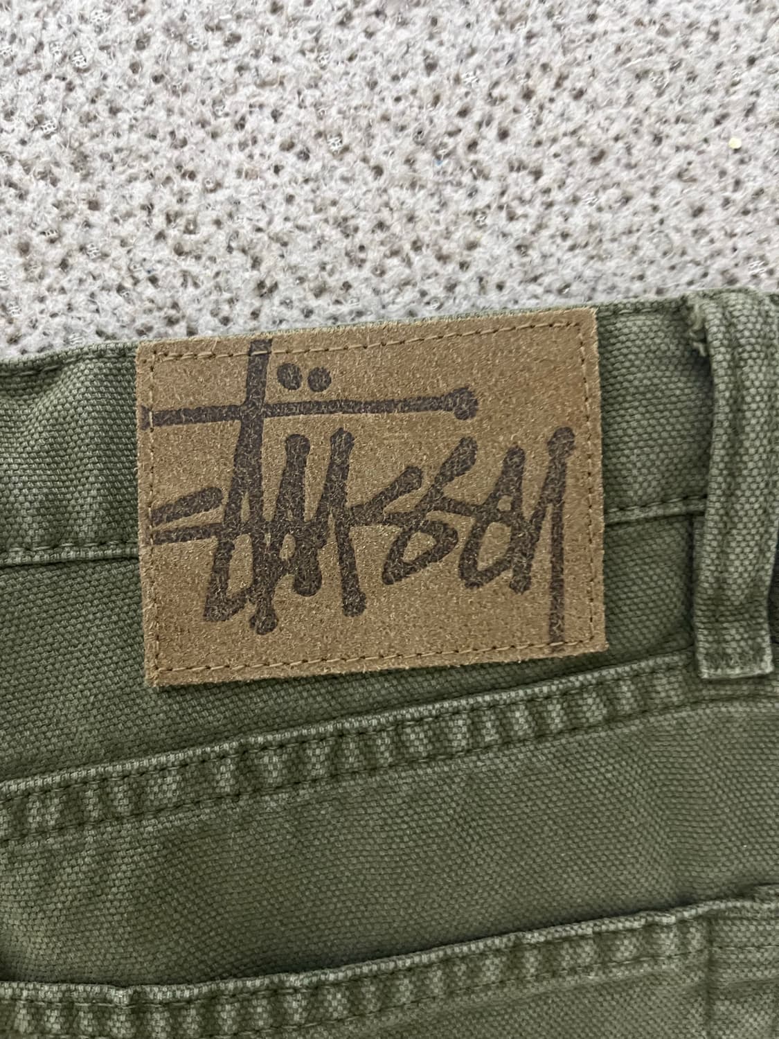 [30] 스투시 빅 올 진 올리브 드랩 데님 판매합니다 상품이미지6