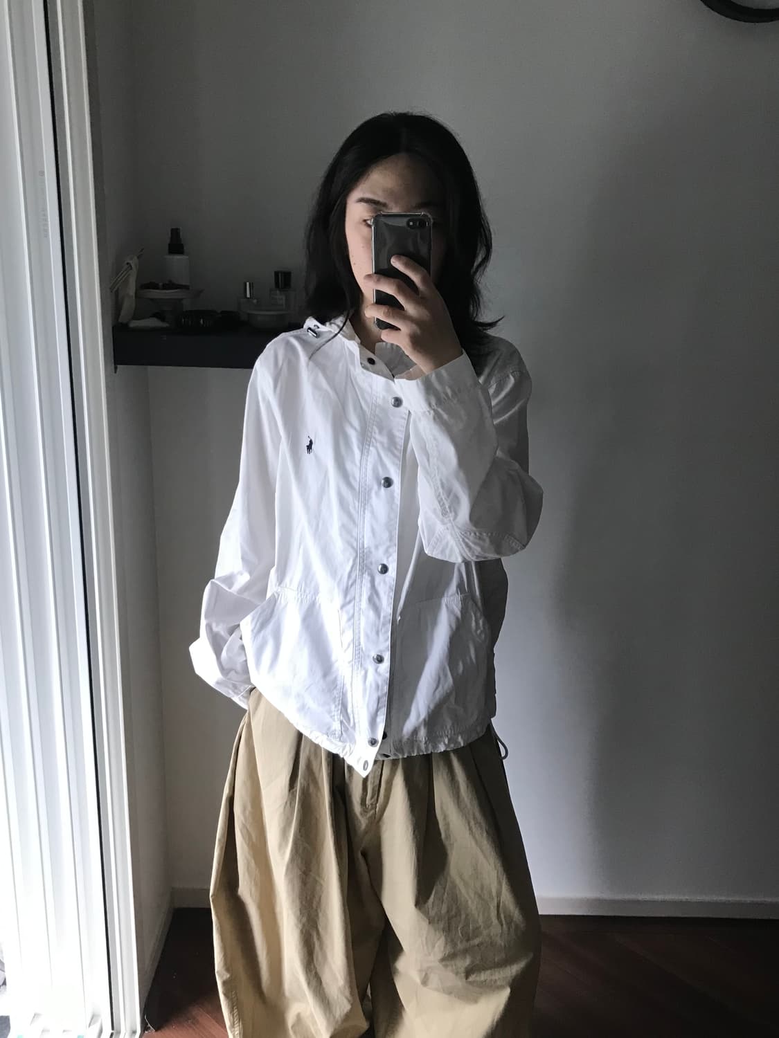 폴로 랄프로렌 포니 로고 화이트 바람막이 자켓 상품이미지1