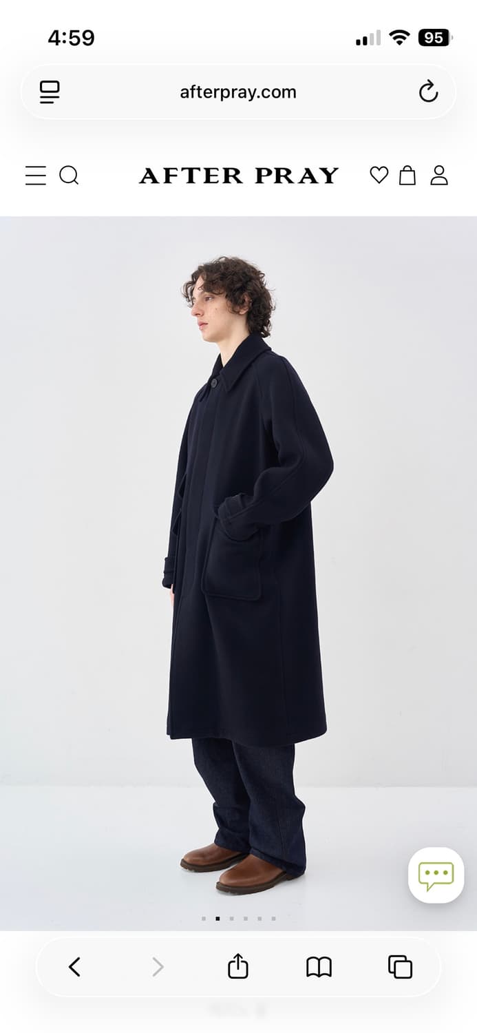 [M] 애프터프레이 투어리스트 발마칸 코트 네이비 상품이미지3