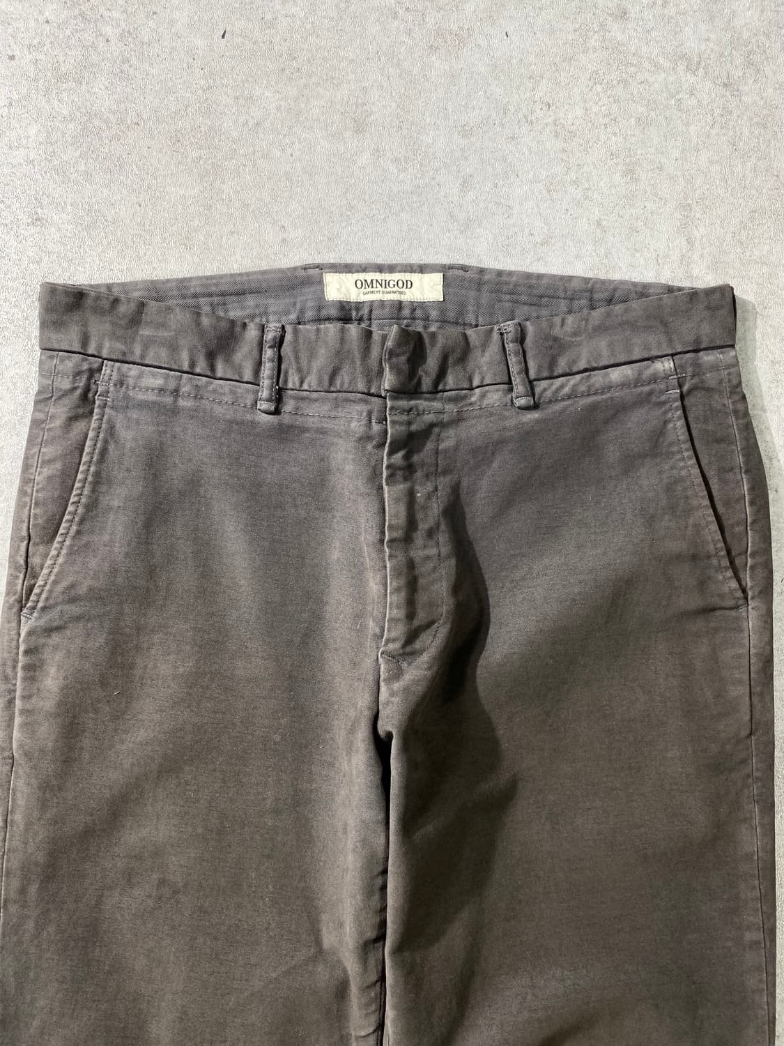 [3] OMNIGOD 옴니갓 몰스킨 그레이 코튼 팬츠 상품이미지2