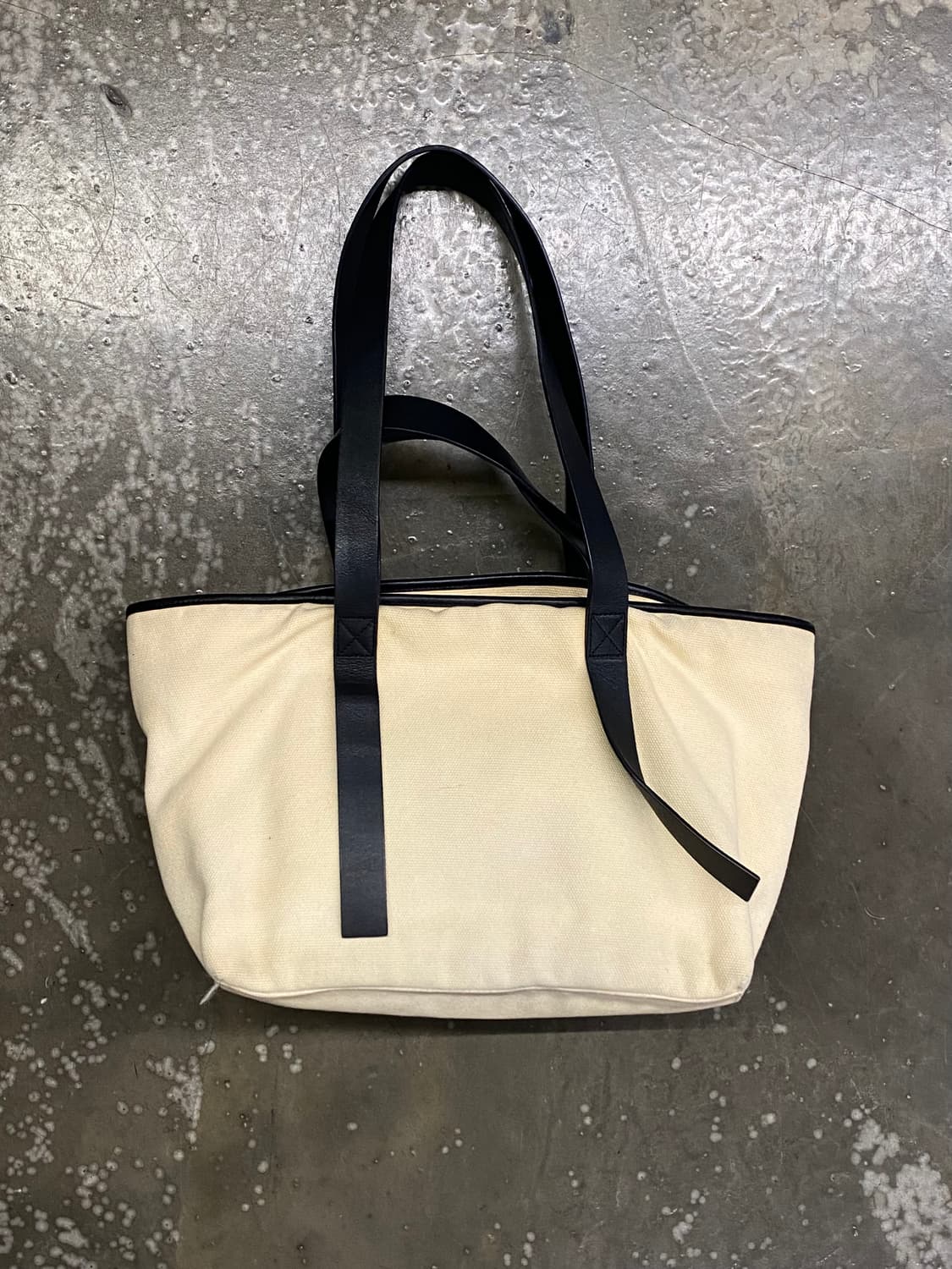 오프화이트 스몰 캔버스 토트백  상품이미지2