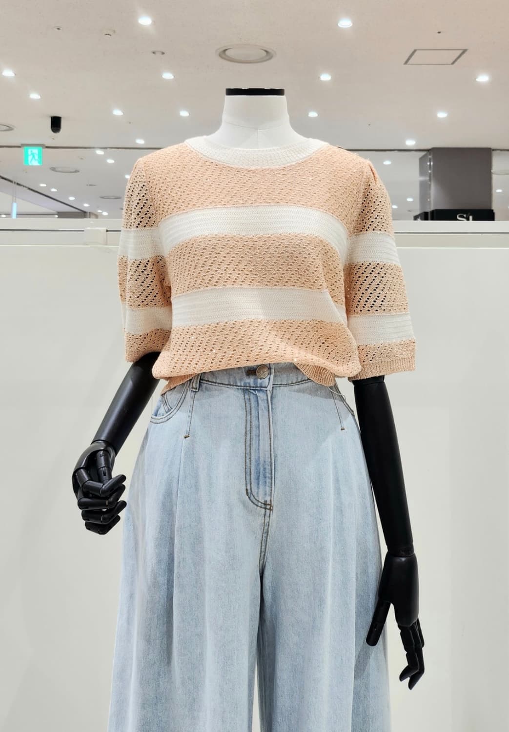 23ss 잇미샤 글리터 반팔 니트 55사이즈 상품이미지1