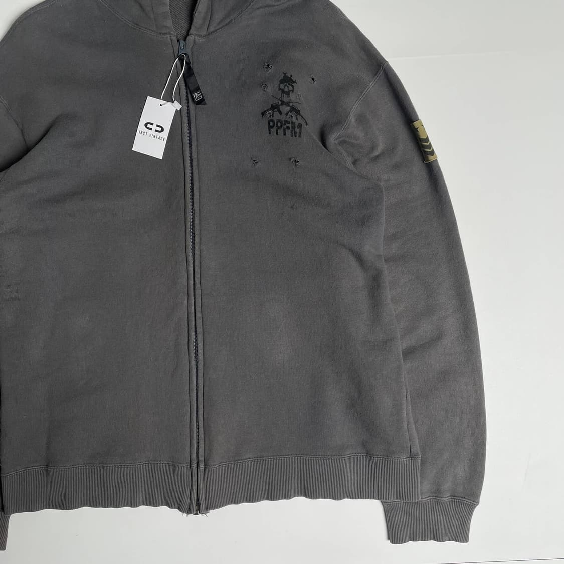 PPFM 홀데미지 밀리터리 집업 후드  상품이미지4