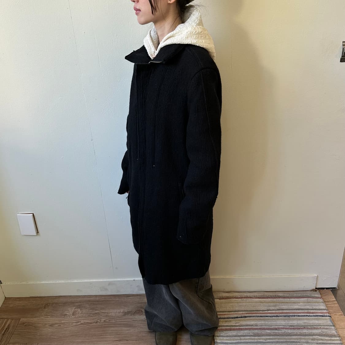 로로피아나 캐시미어 블랙 코트 상품이미지2