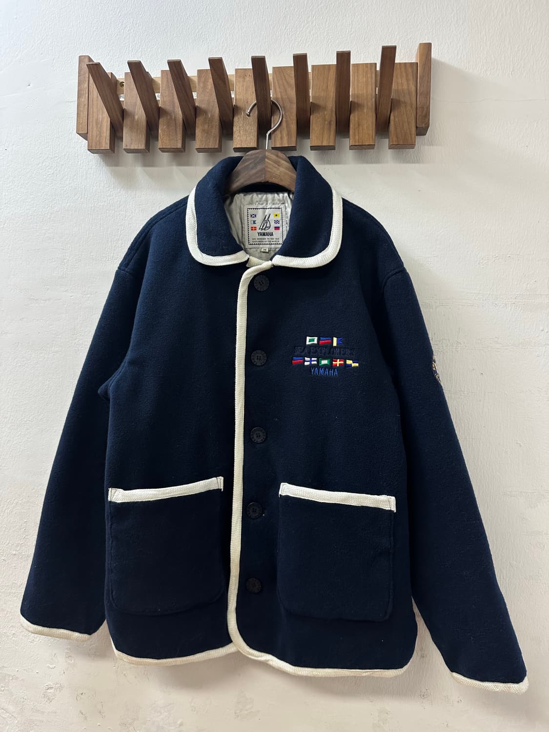 90s Jpn YAMAHA 야마하 와펜 패치 디테일 코트 상품이미지3