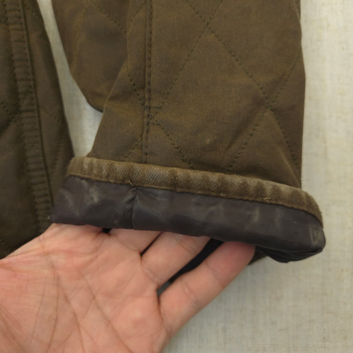 바버 퀼팅 자켓 브라운 여성 상품이미지5