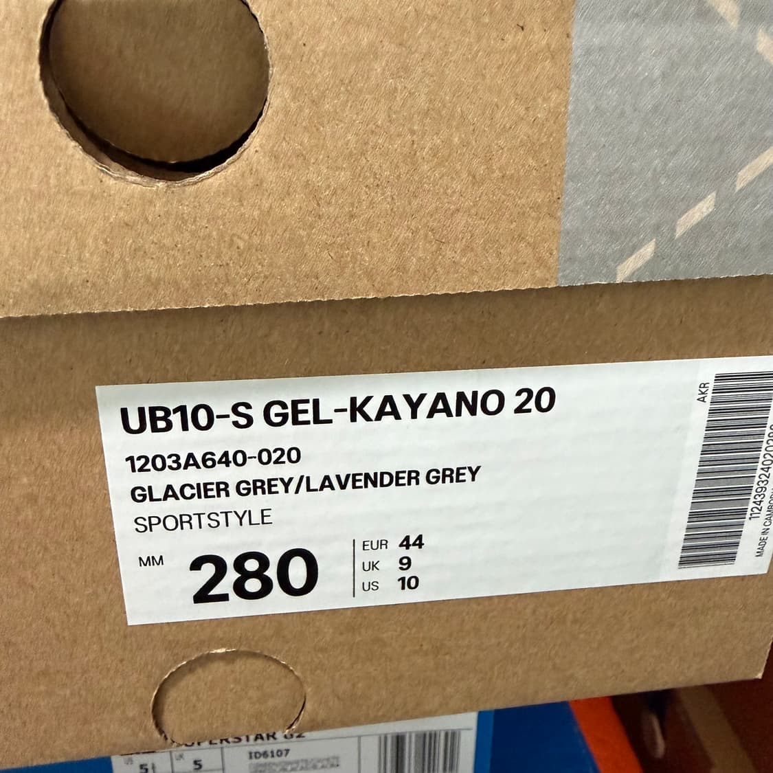 [새상품]아식스 키코 UB10-S 젤카야노20 그레이240,270,280 상품이미지6
