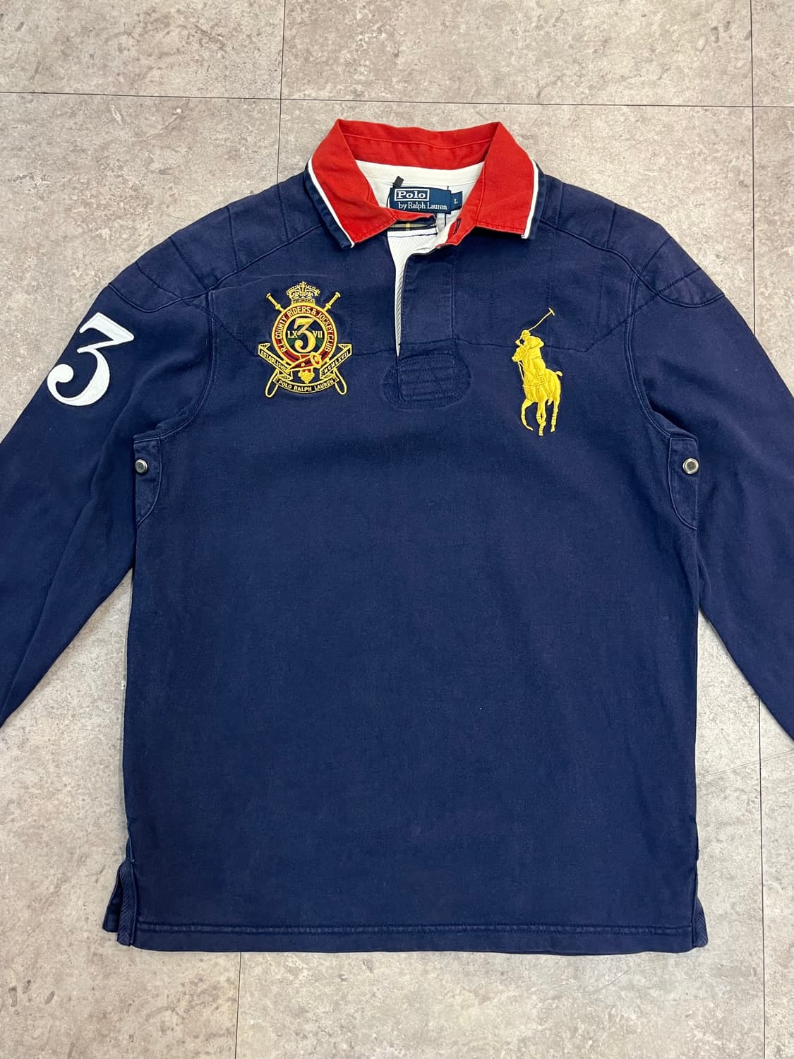 폴로 랄프로렌 빅포니 럭비티 네이비 L #csz2457 상품이미지5