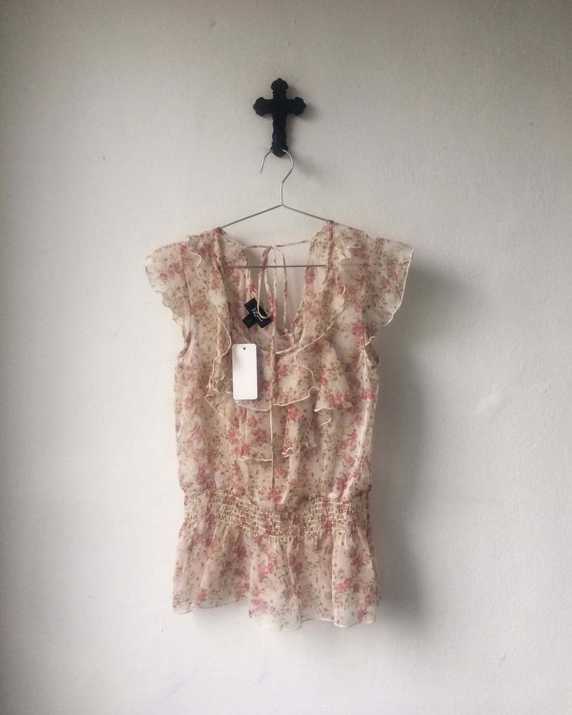 Flower pattern frill blouse 상품이미지2