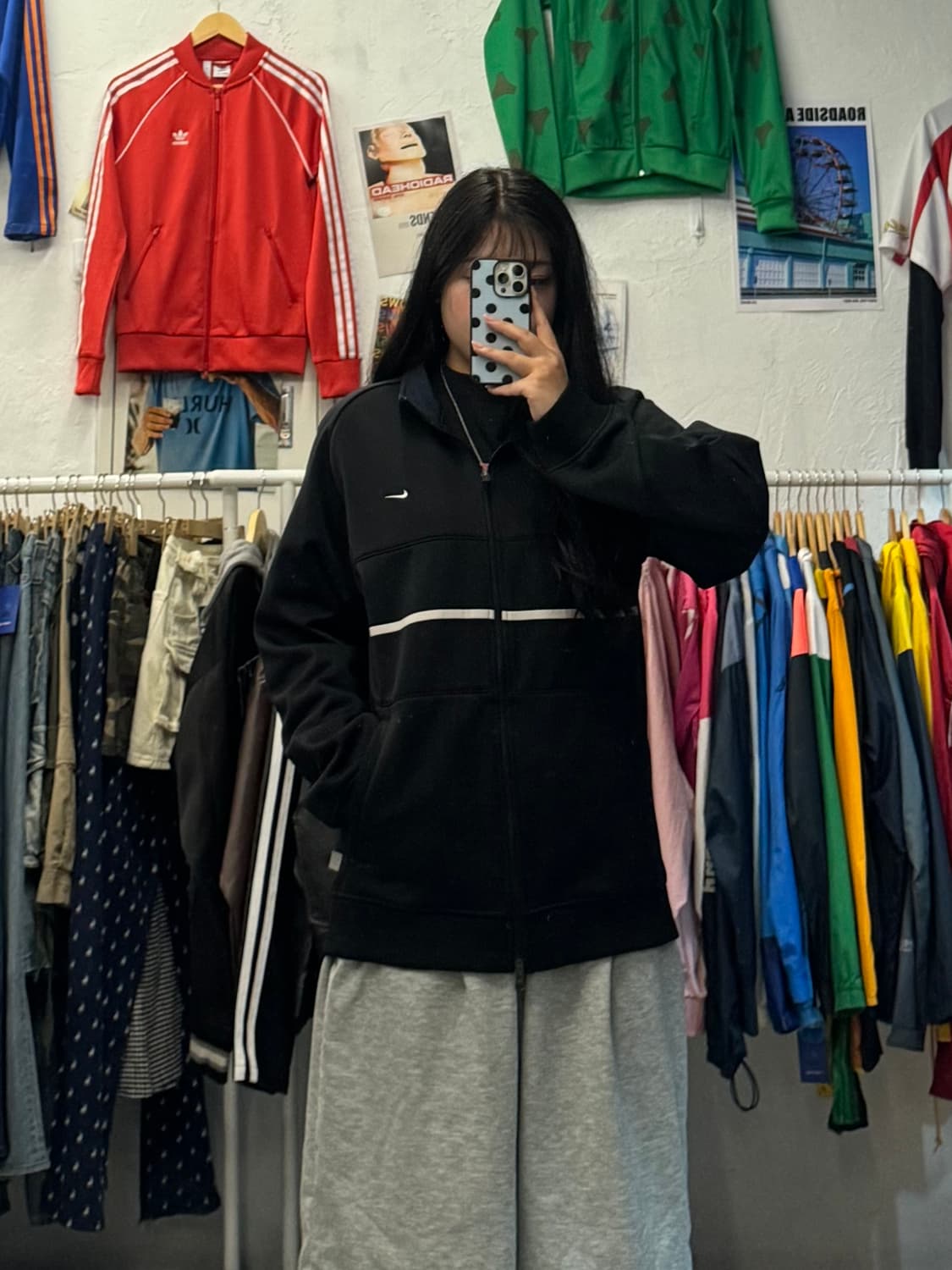 나이키 스우시 투웨이 블랙 트랙탑 져지 XXL 상품이미지1