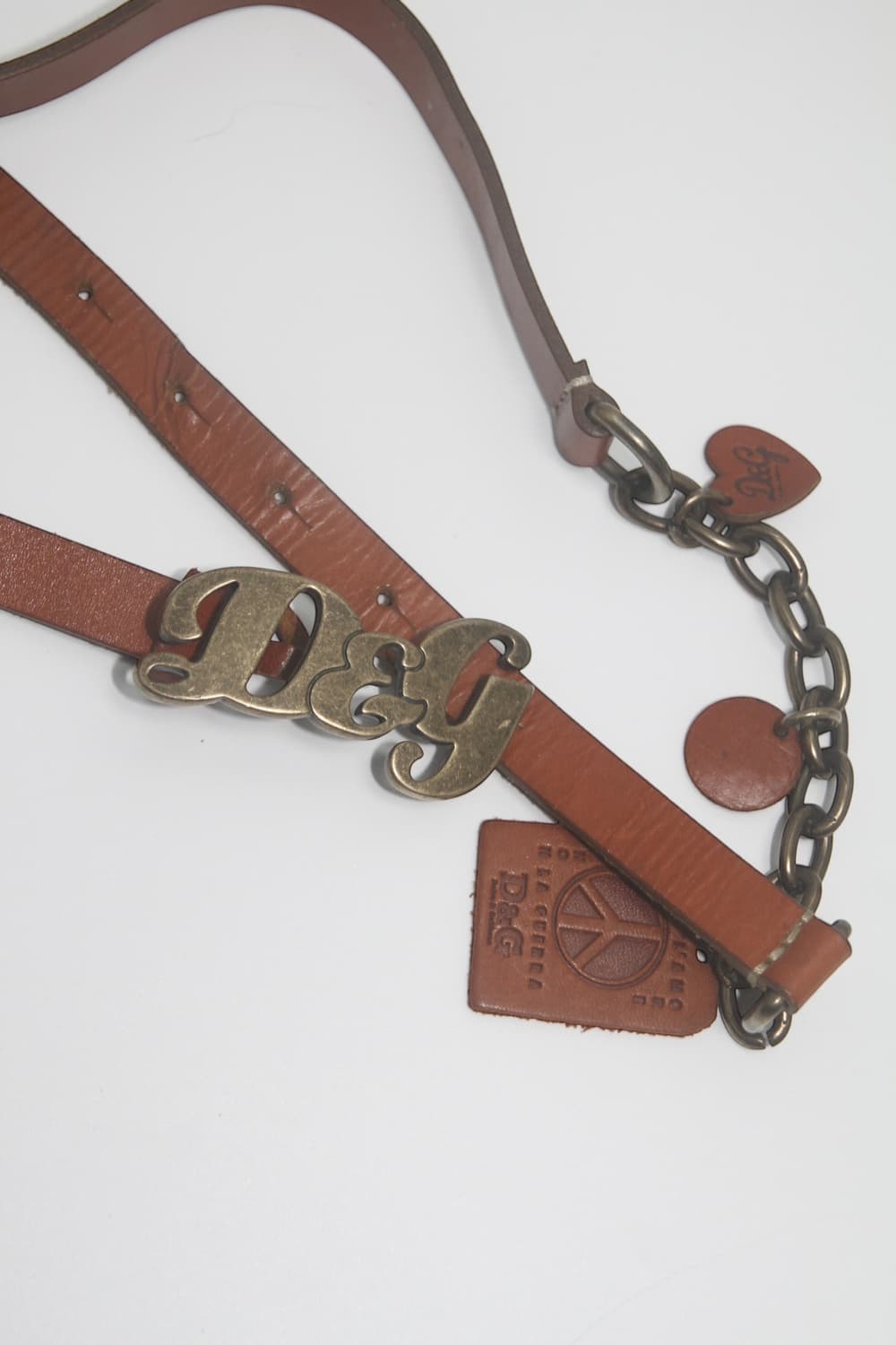 돌체앤가바나 아카이브 레더 참 체인 벨트 상품이미지2