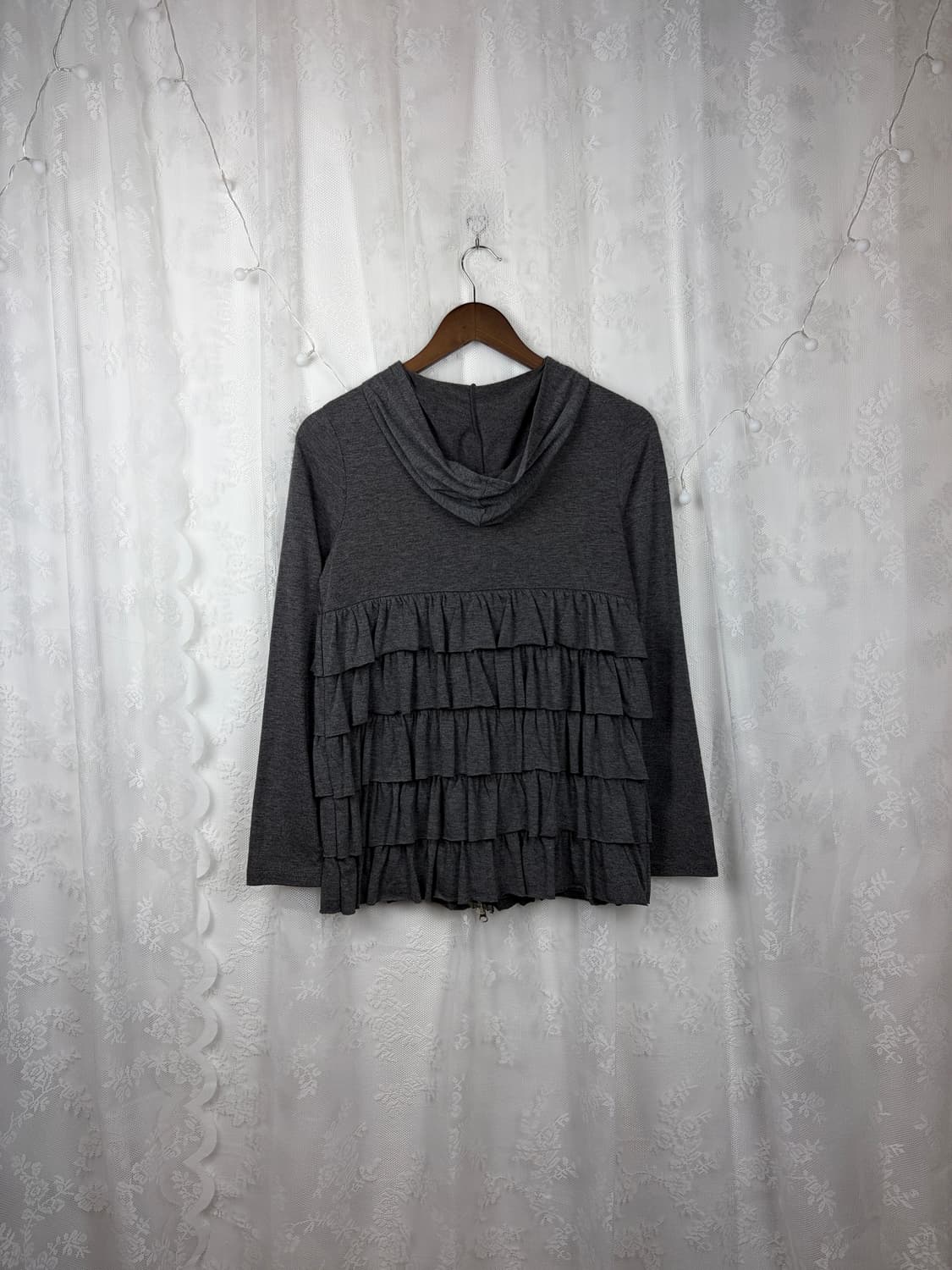 Cancan Tiered Hoodie Zip-Up 상품이미지6