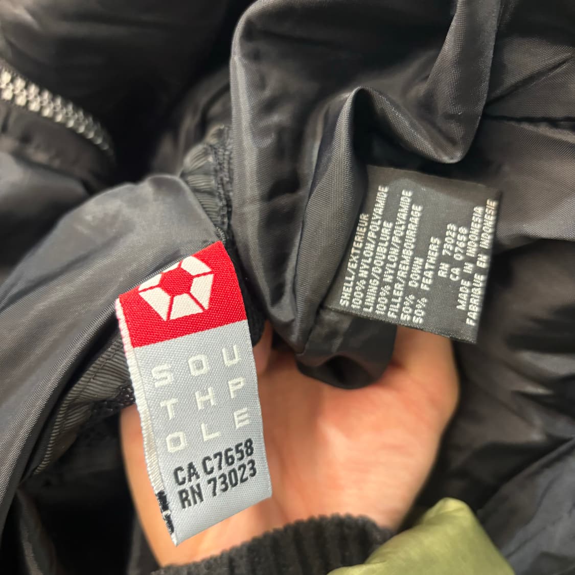 90s 사우스폴 올드스쿨 빈티지 블랙 레드 패딩 자켓 L 상품이미지8