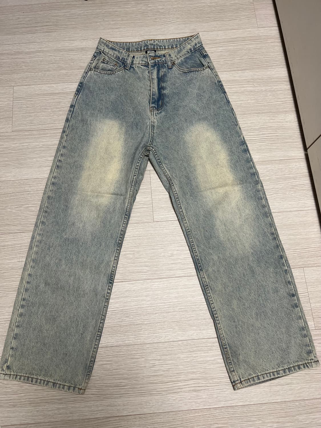 트릴리온 바이오스톤 워싱 와이드 데님 팬츠 상품이미지1