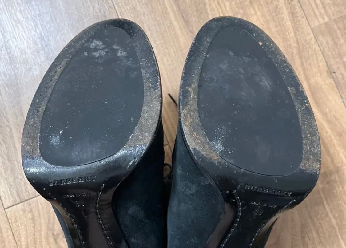 버버리 송치/ 스웨이드 레이스업 앵클 부츠 38 상품이미지8