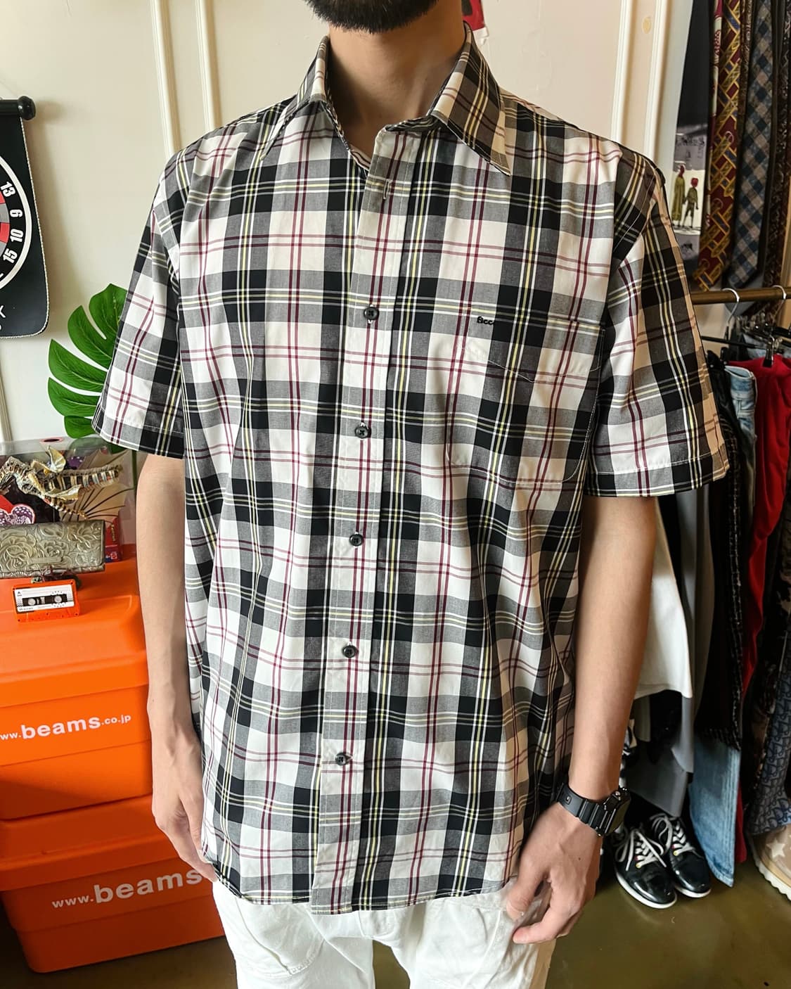90s Konishi Yoshiyuki 1/2 Check Shirt 상품이미지2
