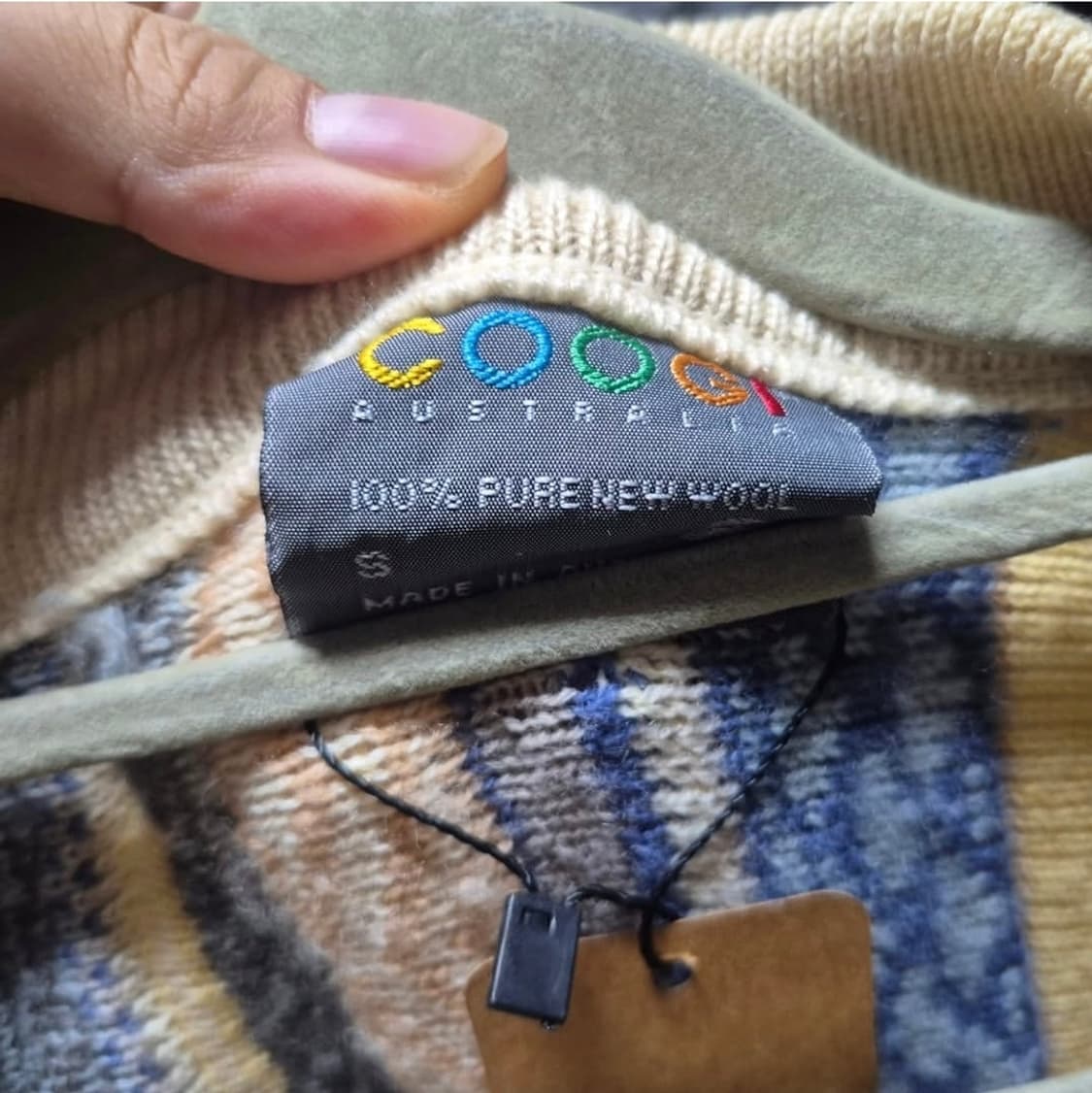 90's 쿠지 COOGI 케이블 니트 가디건 s 정품 상품이미지3