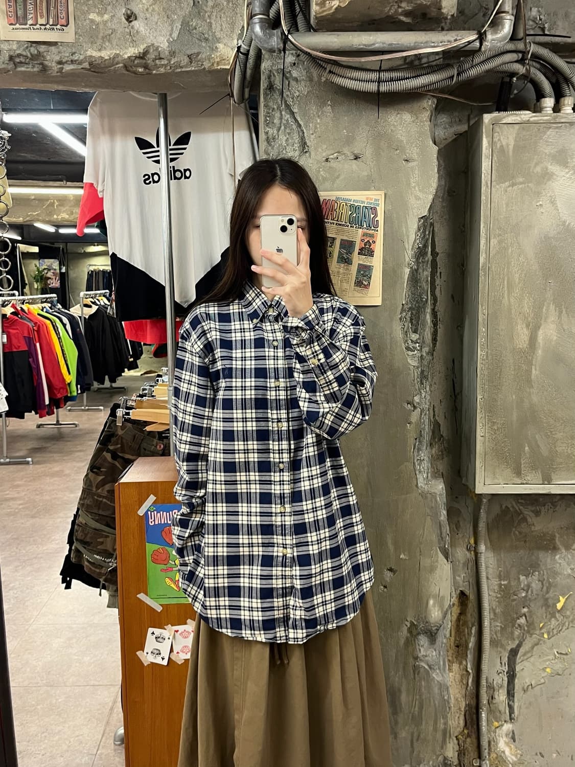 폴로 랄프로렌 체크 셔츠 네이비 M #csz1245 상품이미지2