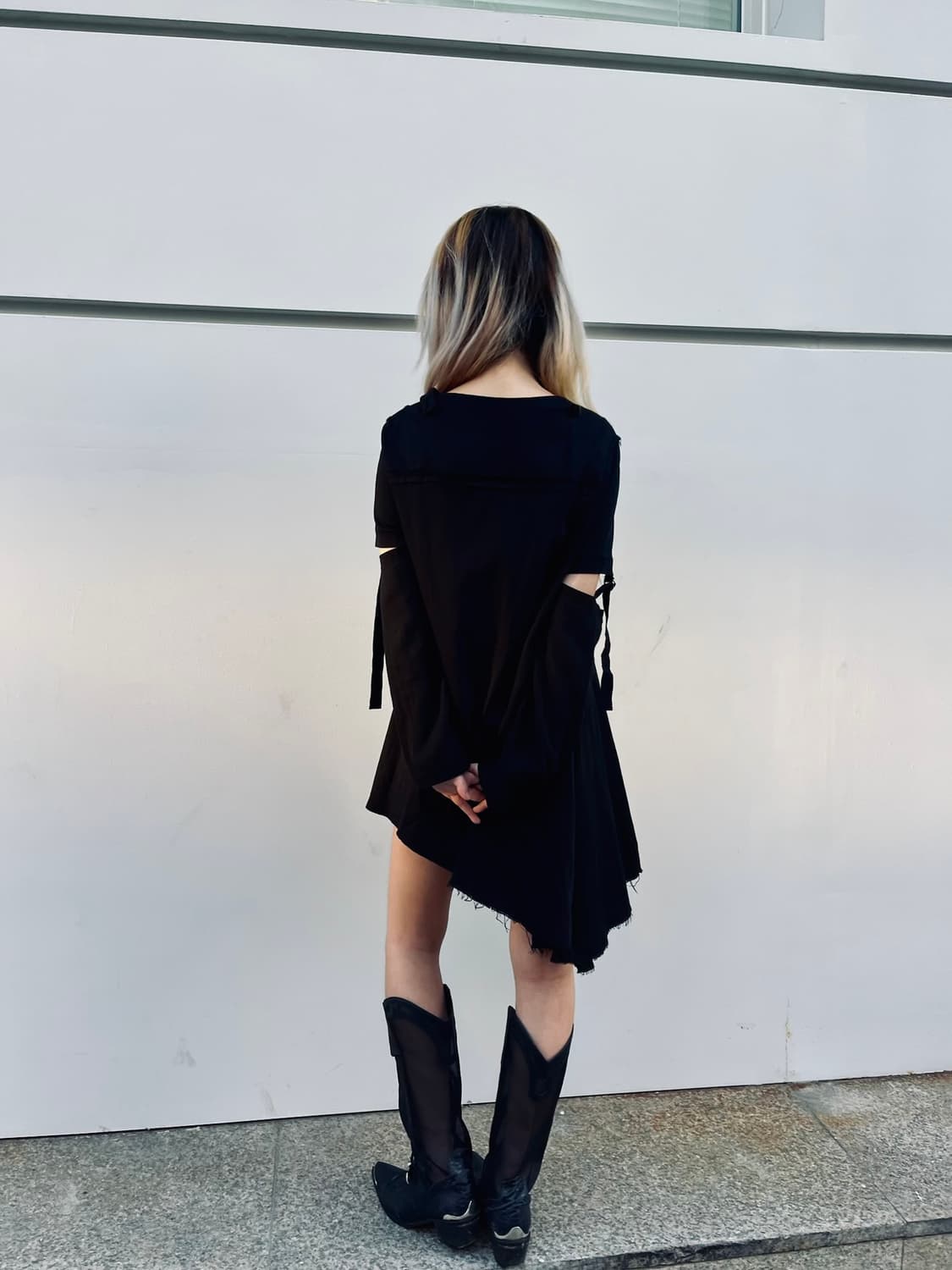 언더커버 수언더커버 언밸런스 디테일 코튼 롱 슬리브 상품이미지5