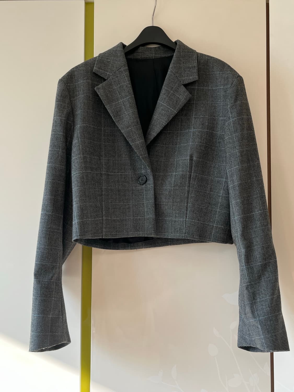 아르켓arket Cropped Wool Blend Blazer그레이체크 상품이미지3