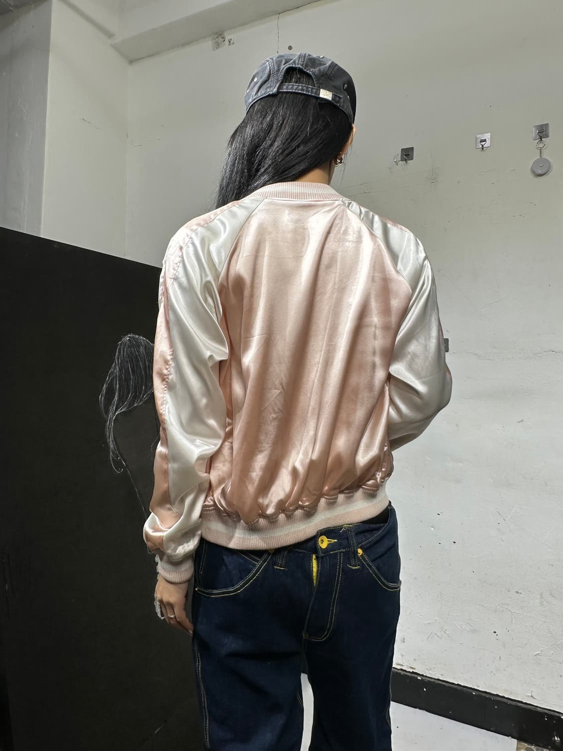 Jpn 일본빈티지 재패니즈 오리엔탈 핑크 스카잔 자켓 상품이미지6