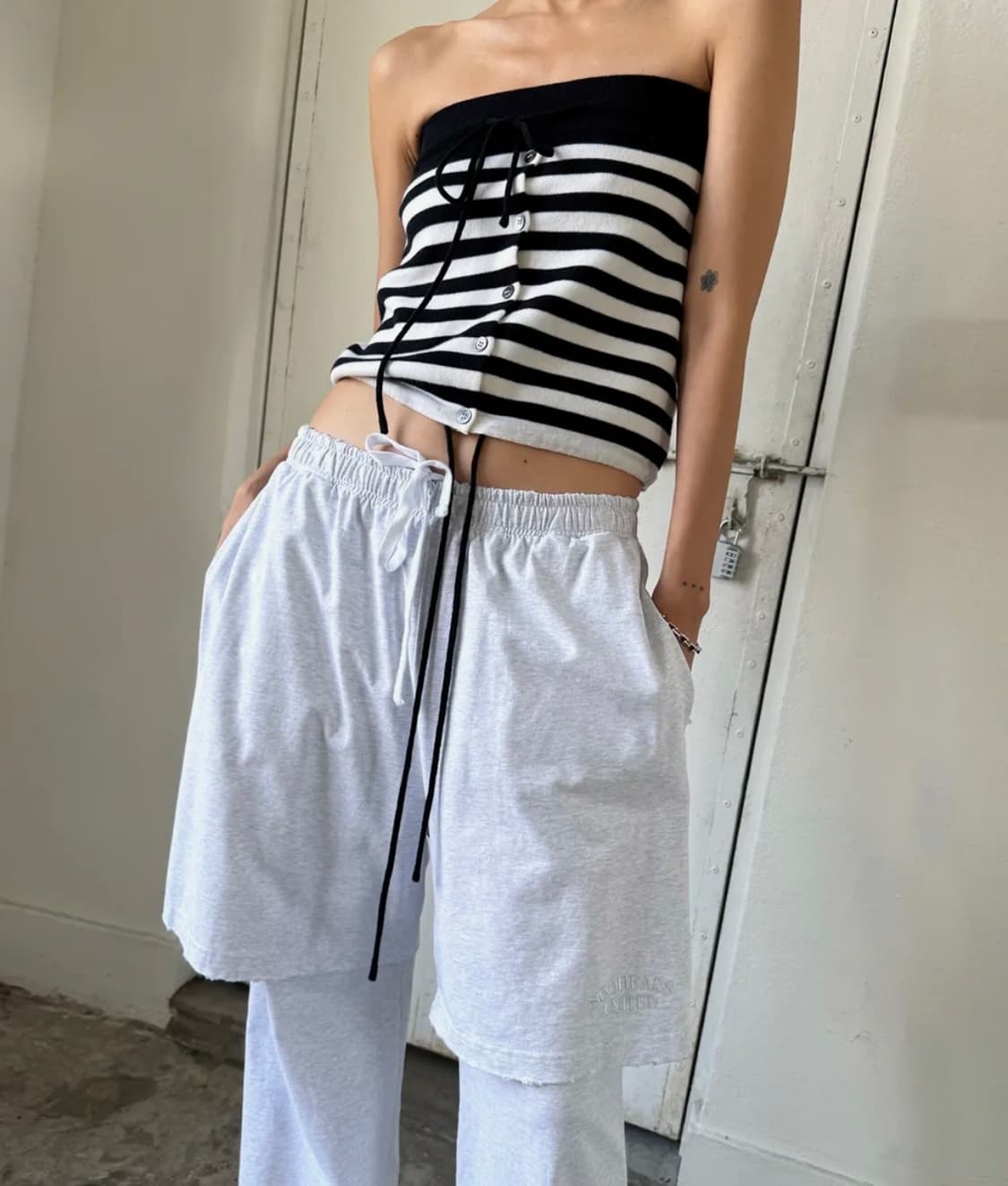 새상품) SEO SHORTS LAYERED SWEATPANTS 상품이미지2