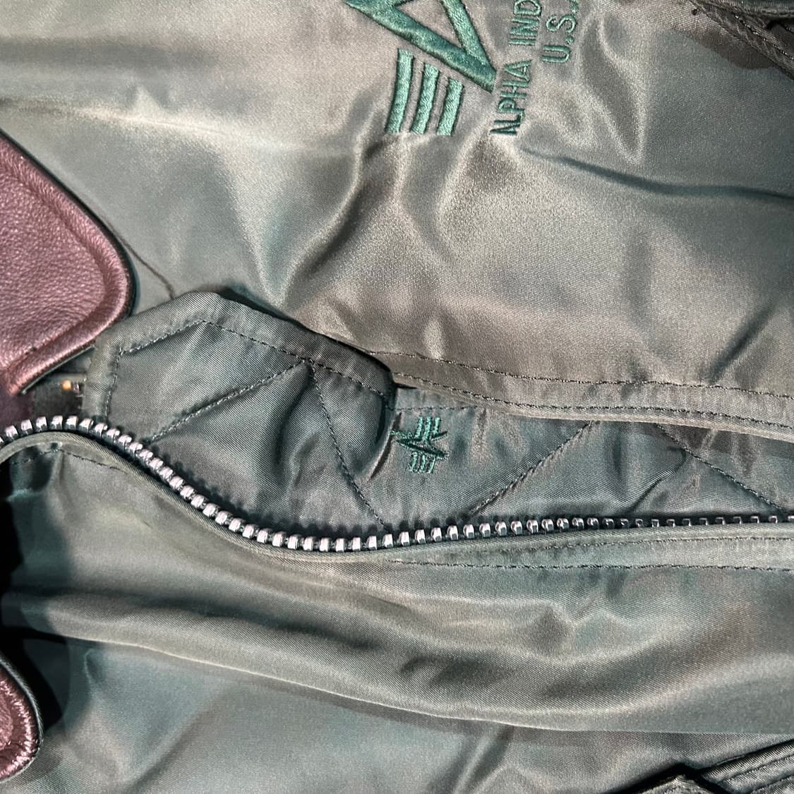 [XL] 00s 알파인더스트리 CWU-45 가죽패치 항공자켓 상품이미지5