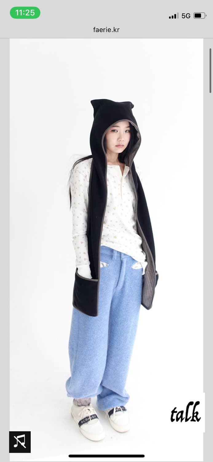 샵페어리 fleece ear hood muffler (black) 상품이미지1