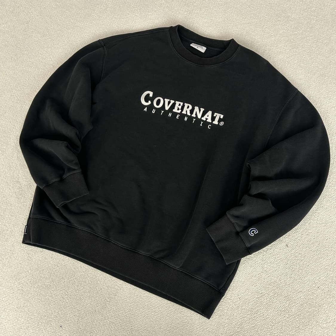 커버낫 블랙 맨투맨 티셔츠 m 상품이미지1