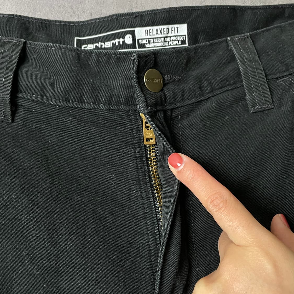 CARHARTT 칼하트 빈티지 블랙 싱글니 워크팬츠 상품이미지3