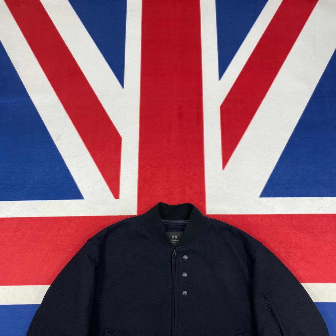 유니클로x엔지니어드가먼츠 울 블루종자켓 XXL 상품이미지2