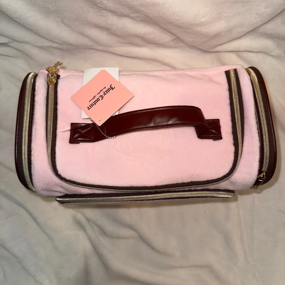 쥬시뀨뛰르 핑크 여행용 파우치 베이비베어 갸루 베메클 핀터깔 상품이미지2